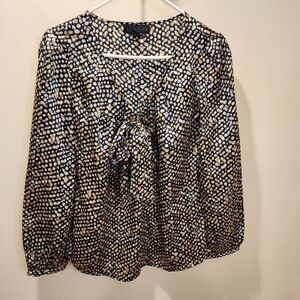 NINETY Long Sleeves pullover Bow Puffy Sleeves Blouse size M